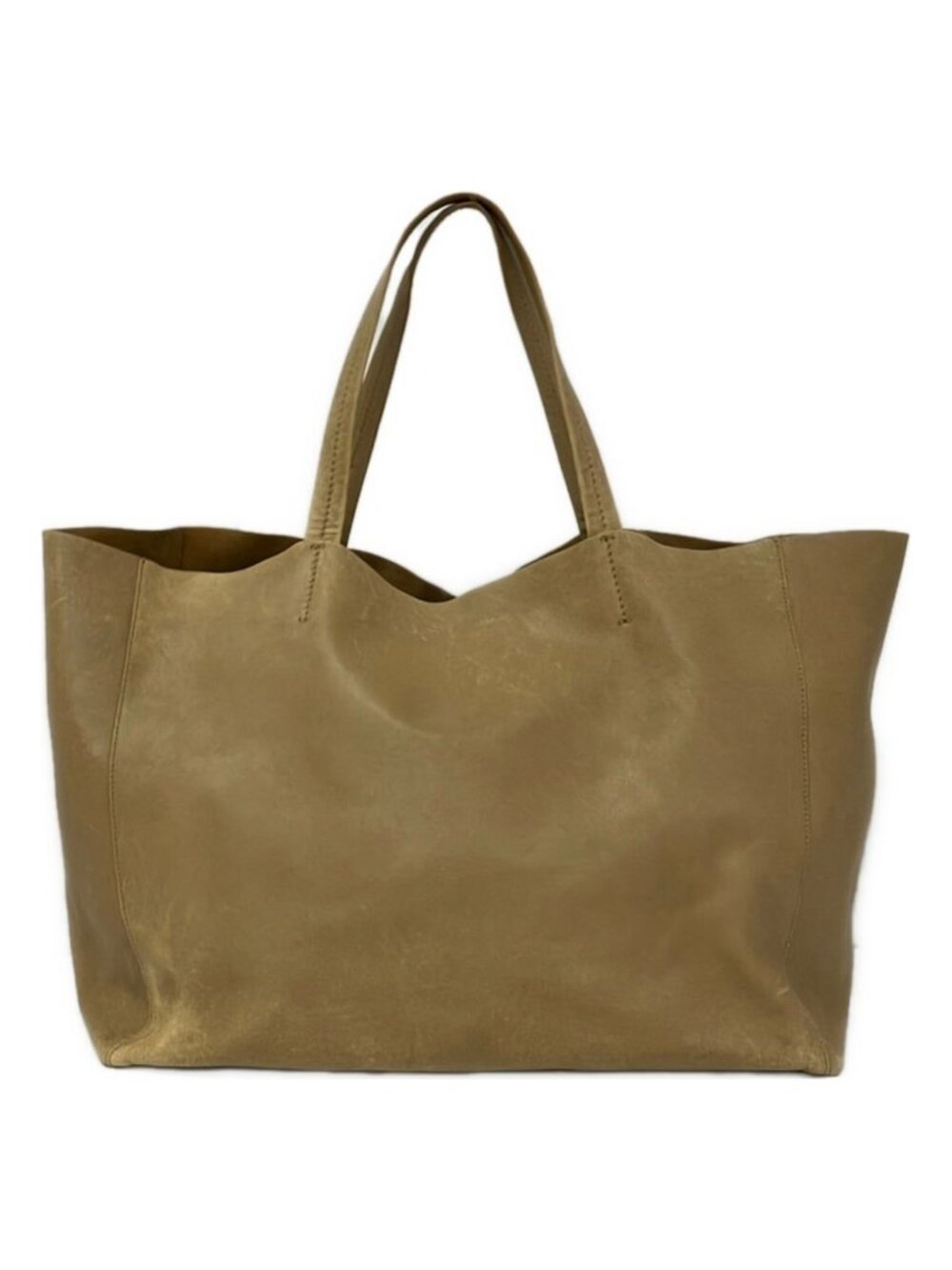 Celine Tote Bag Horizontal Cabas Light Brown Leather